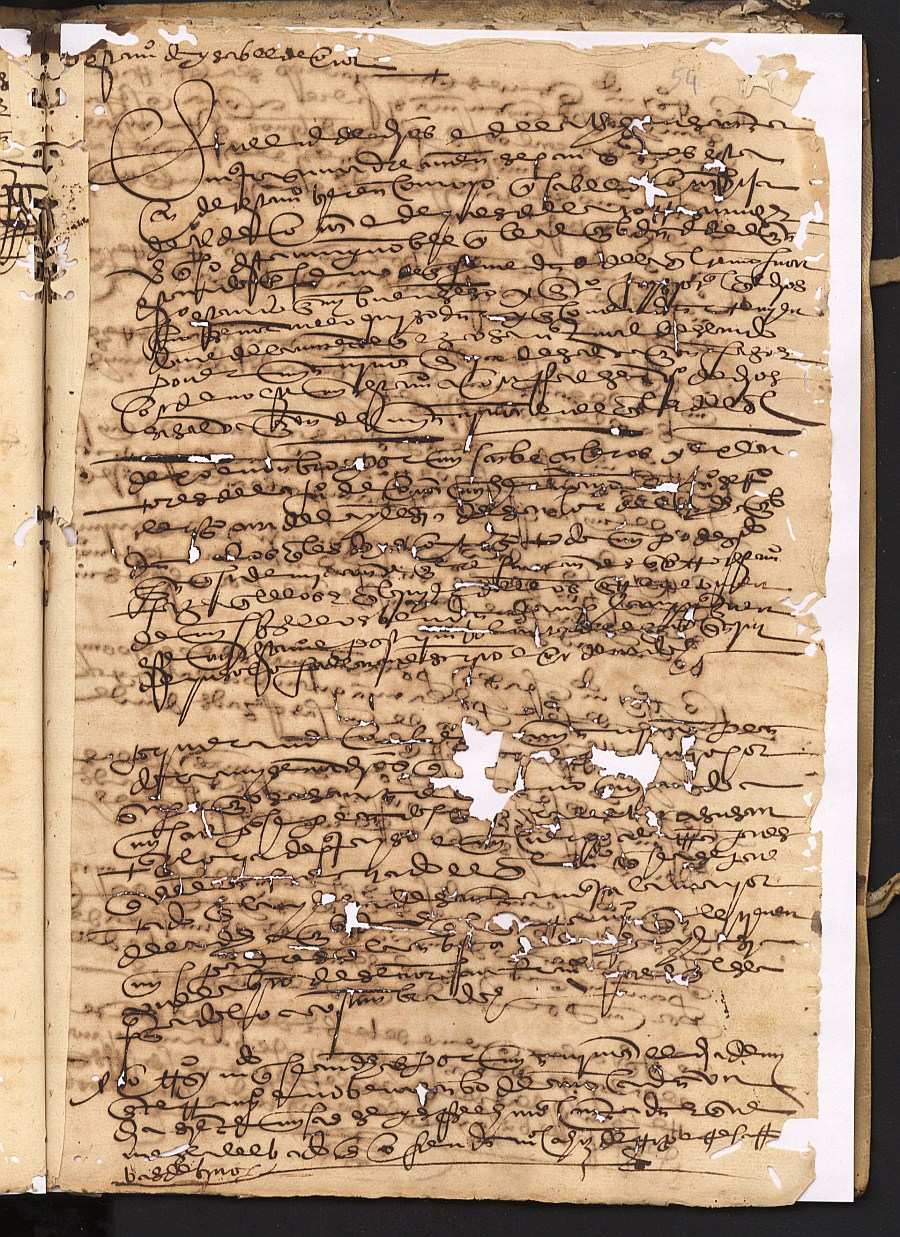 Testamento de Isabel de Ocaña, hija de Alonso de Ocaña, vecinos de Murcia.